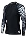 HUGE SPORTS Men's Swim Shirts Long Sleeve UPF 50+ Rash Guard Sun Shirts UV Sun Protection