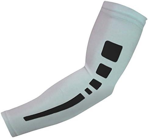 Nexxgen Sports Apparel Moisture Wicking Compression Arm Sleeve (Single) - Men, Women, Adult & Youth - 40 Colors - Digital Camo & Elite (Large, Elite White/Black)