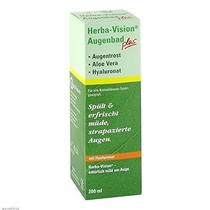 Herba-Vision Augenbad plus: 2 x 200 ml Spült und erfrischt müde, strapazierte Augen. Mit Hyaluronat