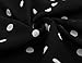 MeiC Women's Scoop Neck Long Sleeve Chiffon Blouse Top Medium Black Polka Dot_2