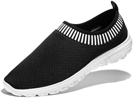 VANSKELIN Men's Breathable Slip-On Fashion Sneakers Lightweight Casual Loafers Shoes (10 D(M) US/44 M EU, Black)