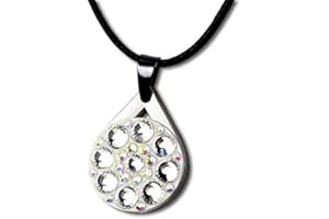 GOLTERS Crystal Golf Balll Markers with Golf Necklace for Lady Golfer