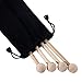 Canomo 2 Pair Wood Mallets Percussion Sticks for Energy Chime, Xylophone, Wood Block, and Bells, 8 Inch Long