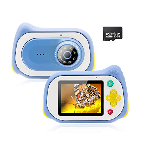 VEROYI Kinder Kamera, 15MP Digitale Video Kameras mit 200X Lupenmikroskop Video Player Recorder Kinder-Camcorder für 4…