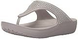 crocs Women's Sloane Diamante Flip Flop, Platinum 7 W