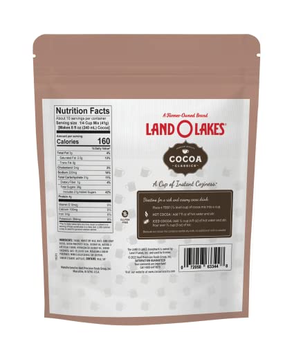 LAND O LAKES COCOA CLASSICS S’MORES COCOA MIX POUCH, 14.8 OUNCE (PACK OF 1)