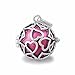 EUDORA Harmony Bola Endless Love Locket Pandent Necklace 20mm Musical Chime Ball & 30'' Chain Pink