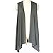 Lusiyu Women's Slim Fit Sleeveless Open Front Cardigan Vest Asymmetric Hem