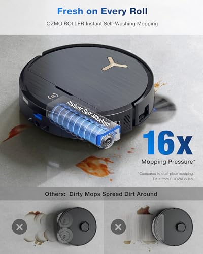 ECOVACS DEEBOT X9 PRO Omni Robot Vacuum and Mop, Blast™ 16,600Pa Suction, OZMO Roller Instant Self-Washing Mopping, ZeroTangle™ 3.0, Triple Lift System, AI Smart Navigation, Hands-Free Omni Station