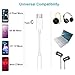 （2-Pack） USB C to 3.5mm Aux Cable USB C to 3.5mm Headphone Adapter Type C to 3.5mm Audio Adapter Type C Adapter Audio Connector for iPad Pro/Google Pixel/Pixel 2/2XL/3/Samsung/Huawei/Moto Z/Z2-White