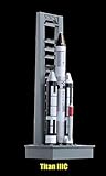 Dragon Models Titan III Rockets with Launch Pads Space Rockets, Set of 3, 1:400 Scale