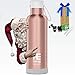 Rehydrated Pro 17oz Insulated Water Bottle with Straw, Bonus Lids and Leak Proof Flask to Keep Liquids Hot or Cold- Triple Wall Vacuum Water Bottle Insulated, Perfect for Gifts