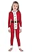 PajamaGram Santa Suit Christmas Matching Family Pajama Set, Red