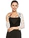 Zeagoo Women's 3/4 Sleeve Bolero Shrugs for Dresses Crochet Lace Open Front Cropped Cardigan