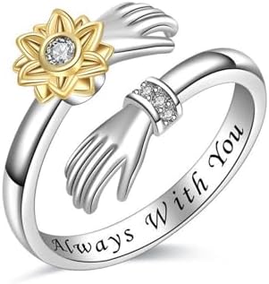 Amazon.com: JZWUYAN Hug Ring Sterling Silver Adjustable - White