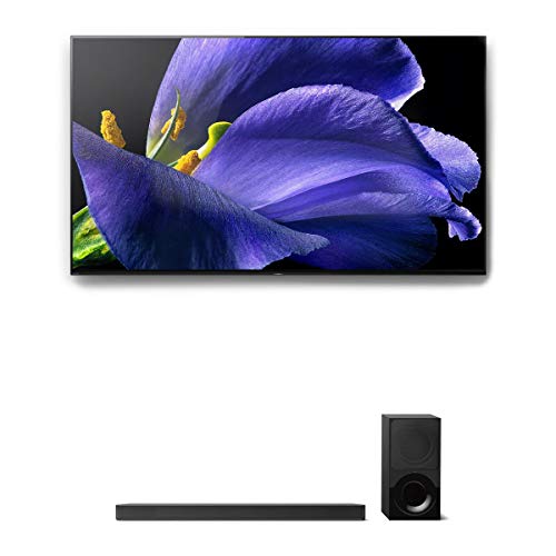 Sony XBR-55A9G 55″ BRAVIA OLED 4K UHD HDR TV and HT-X9000F 2.1-Channel Dolby Atmos Soundbar with Subwoofer