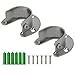 Yookat 2Pack Stainless Steel Rod Socket Flange Rob Holder U Shaped Closet Pole Sockets Rod Support Easy Installation with 6pcs Screws and 6pcs Anchors