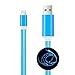Lightning Cable, Bambud Flowing LED Light Up iPhone Charger Cable 3 ft USB A to Lightning Sync and Charging iPhone Cable Cord for iPhone X/8/8Plus/7/7 Plus/6s/6s Plus/6/6 Plus/5s/5c/5/iPad/iPod