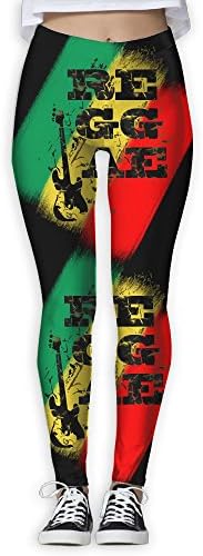YOYOYOGA Reggae Rasta Guitar Music Women's Yoga Stretch Footless High Waist Leggings Pants