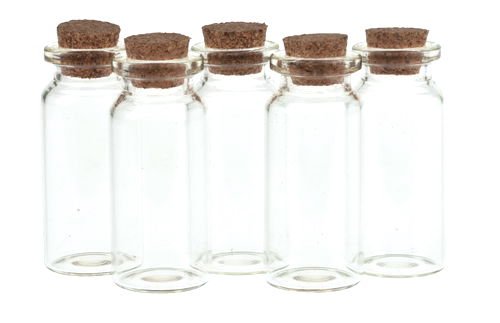 50 Clear Glass Bottles Vials with Corks 2ml Good Crafted Handmade and DIY Ideas