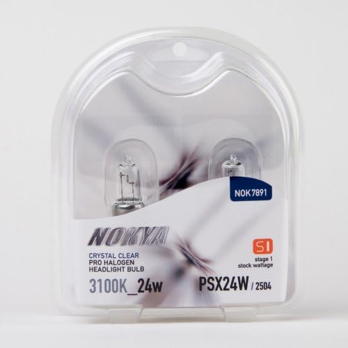 Nokya PSX24W 2504 HeadLight Bulbs — Clear 3100K 24W (Stage 1) NOK7891