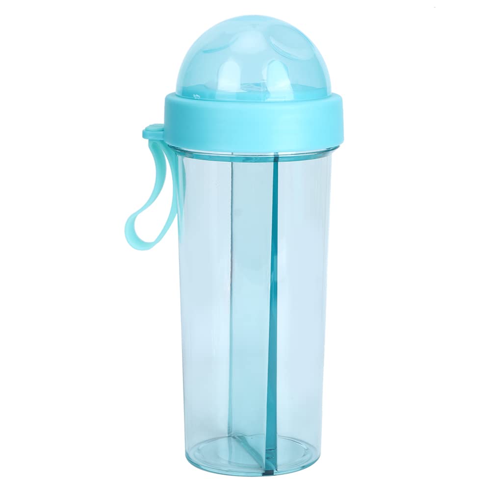 Water Bottle, 600ml Portable Wear Resistant Dual Use Bottle Stable Sturdy for Shopping Travel for Outdoor Activities