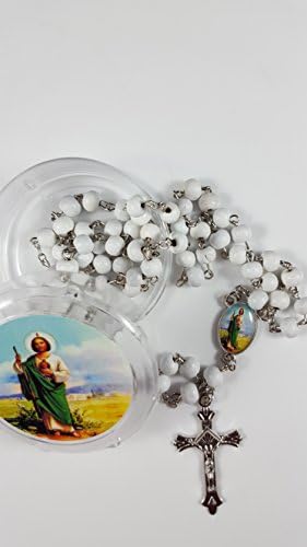 12 pcs Baptism St Jude Scented Rosary decenario party avor keepsake recuerdos bautizo