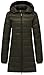 wantdo Women's Packable Puffer Coat Hooded Lightweight Long Winter Coats