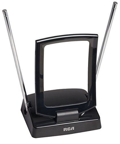 RCA ANT310Z Amplified Indoor FM and TV Antenna in Black