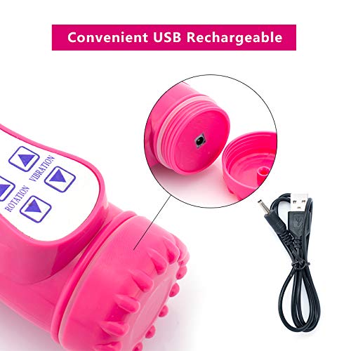 Portable 12 Thrusting Rotating Modes G~Spôt Vîb~rá~törs-Silicone Waterproof Rechargeable Massager