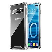 ROYBENS Galaxy S10 Plus Case, Clear Thin Shockproof Hard Plastic Back, Soft TPU Bumper Cover with Reinforced Corners, Slim Fit Transparent Hybrid Protective Case for Samsung Galaxy S 10 Plus 6.4 Inch