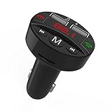 LEEHUR Newest Bluetooth In-Car FM Transmitter,Wireless Car Kit MP3 Player Radio Adapter with Dual USB [2.1A USB Car Charger] Ports Micro SD/TF Card Slot Support Hands-free Call