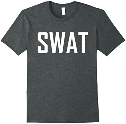 Mens SWAT T-Shirt For Birthday Gift, Halloween Costume XL Dark Heather