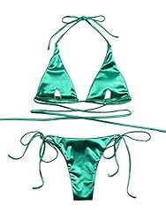 SOLY HUX Women's Metallic Halter Top Two Piece