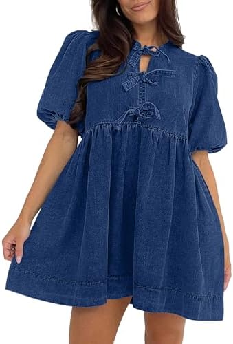 philosophy denim shirt dress Philosophy Di Lorenzo Serafini Kids pussy-bow Denim Dress | Blue