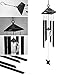 AceList Wind Chime Changing Color Solar Lights Garden Outdoor Decoration Crackle Glass Globe Metal