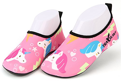 Vivay Toddler Kids Water Shoes Quick Drying Swim Beach Shoes Aqua Socks for Boys & Girls