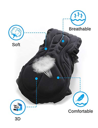 HAMSWAN Men's Loose-Fit Padded Breathable Bike Shorts for Cyclin, L