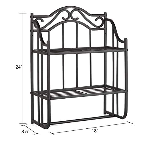 Silverwood CPBS1302A1E Metal Bathroom Wall Shelf, Oil Rubbed Bronze