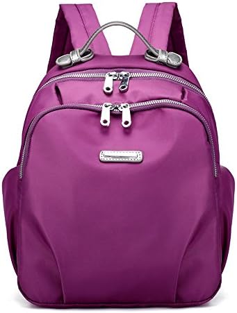 PILER Wome's Canvas Backpack Travel Schoolbag Backpack Large Capacity Rucksack Shoulder School Bag Mochila Escolar (purple)