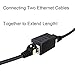 RJ45 Coupler, 6 Pack in Line Coupler Cat7 Cat6 Cat5e Ethernet Cable Extender Adapter Female to Female Ethernet Cable Coupler (Black-6 Pack)