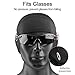 Coolchange Skull Cap Helmet Liner with Glasses Port Winter Thermal Running Beanie Cycling Cap Black
