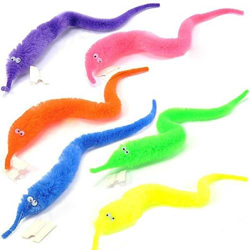Mydio 12 Pack Magic Wiggly Twisty Fuzzy Worm Party Favors Toy for Kids and Adults
