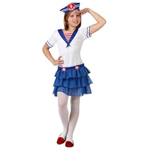 Atosa-15989 Disfraz Marinera, Color blanco, 5 a 6 años (15989