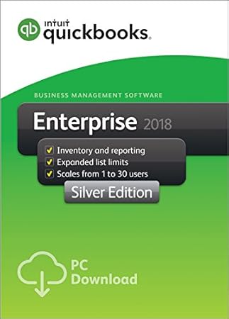 QuickBooks Desktop Enterprise 2018 - Silver Edition Business Management Software - 5 User [PC Download]