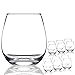 Chef's Star Elegant Glass Stemless Wine Glasses for Red or White Wine Heavy Base Ideal For Cocktails & Scotch Perfect For Homes & Bars 21 oz, Set of 6