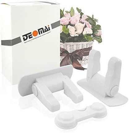 Door Lever Locks, [Upgraded] 2 Pack Baby Proof Door Handle Safety Cover with 3M Adhesive, Baby Safety Lever Handle Door Locks for Kids and Toddlers Safety- DEOMAI