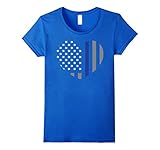 Blue Lives Matter Thin Blue Line Heart Flag Police Tee