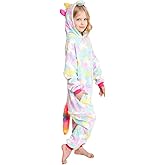 Kids Unicorn Onesie Animal Pajamas Halloween Cosplay Costume Sleepwear Gift for Girls and Boys.