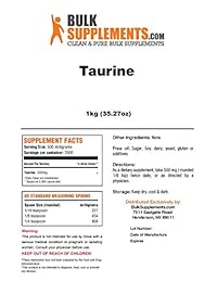 BulkSupplements Taurina pura en polvo, 1